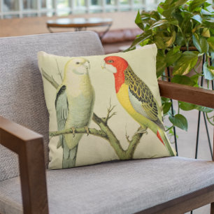 ROSELLA PARAKEETS THROW PILLOW