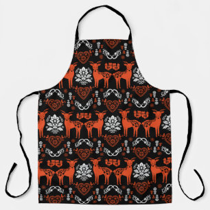 Rosemaling Norwegian Folk Art Apron
