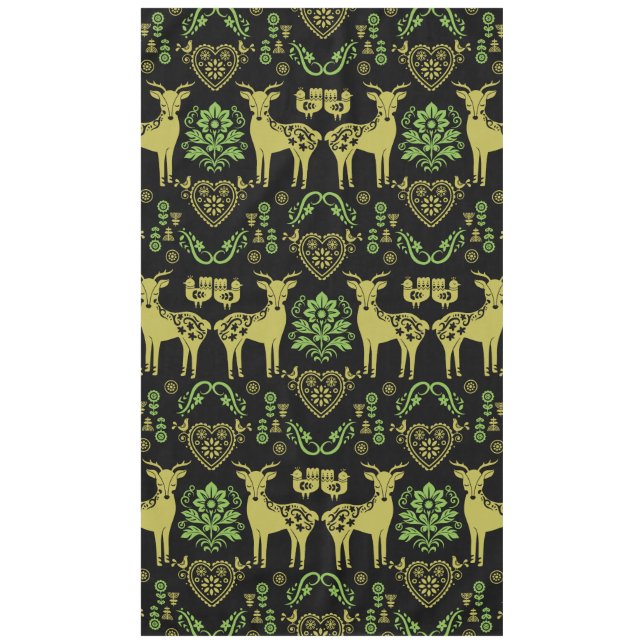 Rosemaling Norwegian Folk Art Tablecloth (Front)