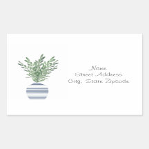 Rosemary & Bleu Vase Étiquettes