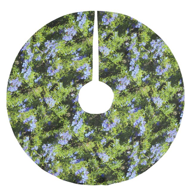 rosemary bush brushed polyester tree skirt (Front)