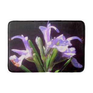 Rosemary Flowers Bath Mat