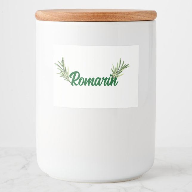 Rosemary Food Label (Front)
