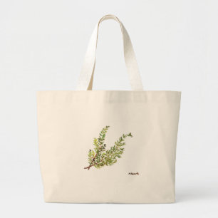 Rosemary herb Rosemary watercolour painting Large Tote Bag