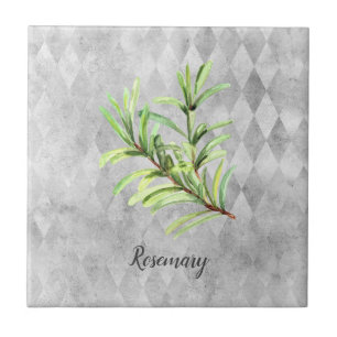 Rosemary Herb Watercolor Tile