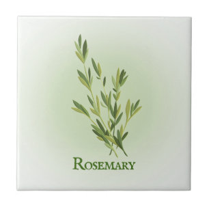 Rosemary Herbal Design Ceramic Tile