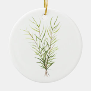 Rosemary herbs ceramic ornament
