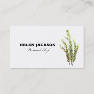Rosemary Herbs Culinary Chef Business Card