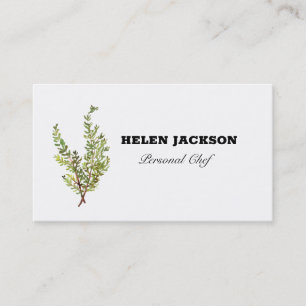 Rosemary Herbs Culinary Chef Business Card