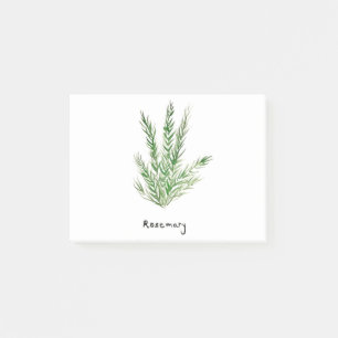 Rosemary herbs vintage kitchen garden watercolor post-it notes