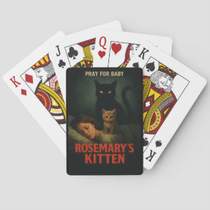 Rosemary’s Kitten – Vintage Horror Cat Parody Playing Cards