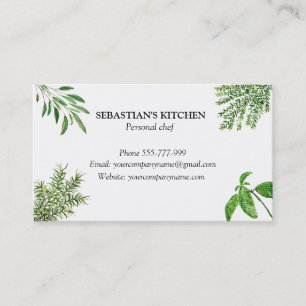 Rosemary Thyme Sage Herbs Culinary Chef  Business  Business Card