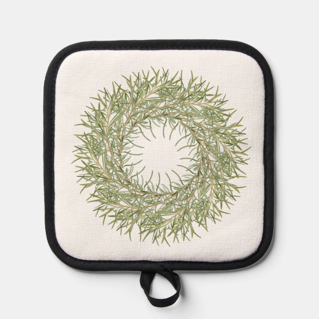 ROSEMARY WREATH Pot Holder  (Front)
