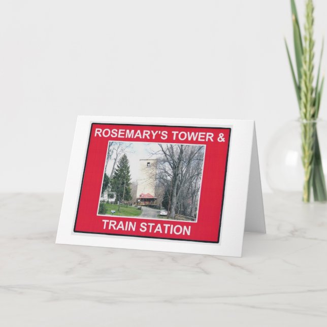 ROSEMARY'S TOWER & TRAIN STATION CARD (Front)