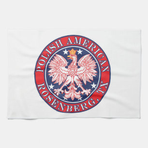 Rosenberg Texas Polish American Eagle Kitchen Towel