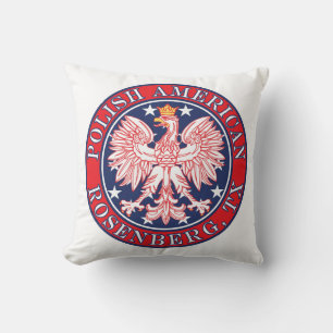 Rosenberg Texas Polish American Eagle Throw Pillow
