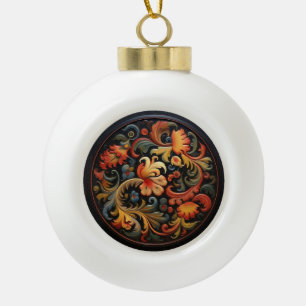 Rosepaint Modern 3 of 6 Ceramic Ball Christmas Ornament