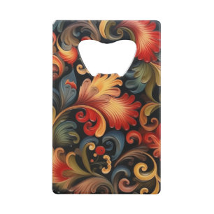 Rosepaint Rosemaling Modern 5 Credit Card Bottle Opener