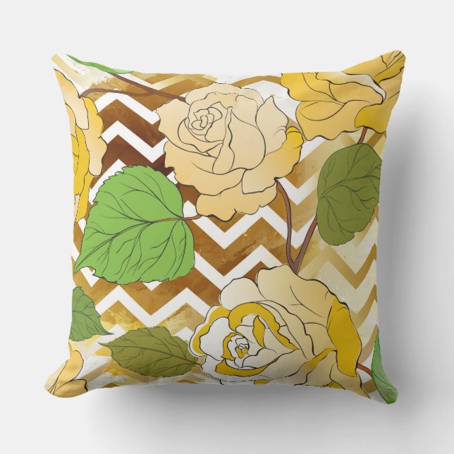 Roses 10 throw pillow (Front)