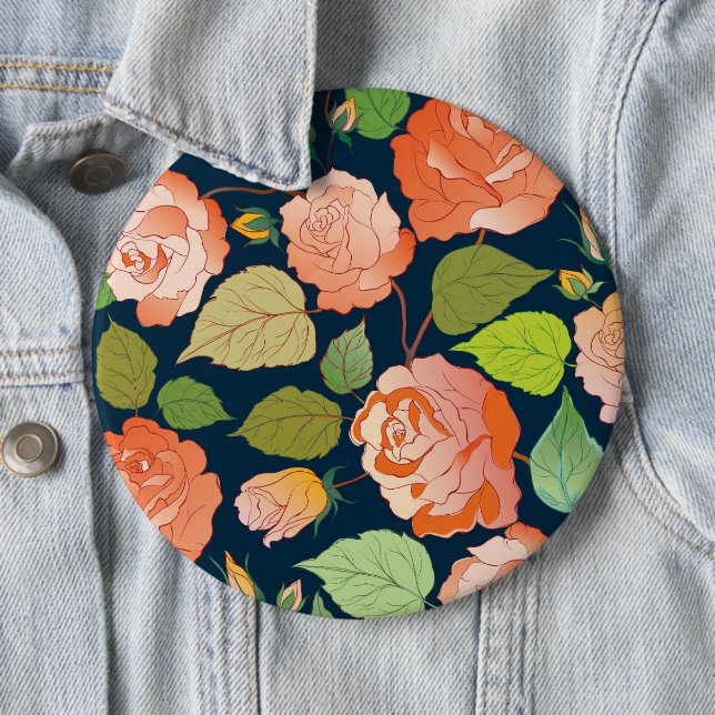 Roses 15 6 inch round button (In Situ)