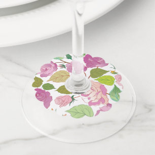 Roses 17 wine glass tag