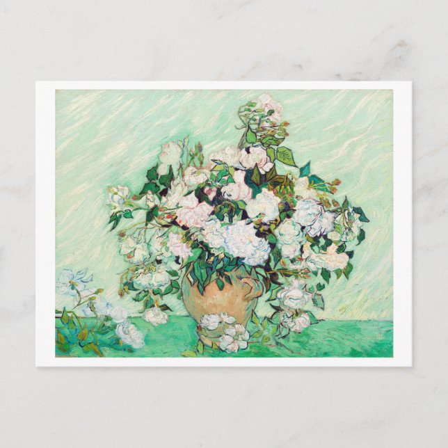 "ROSES" 1890 BY VINCENT VAN GOGH POSTCARD (Front)