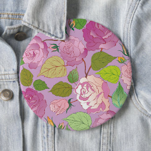 Roses 18 6 inch round button