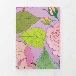 Roses 18 Tri-Fold holiday card