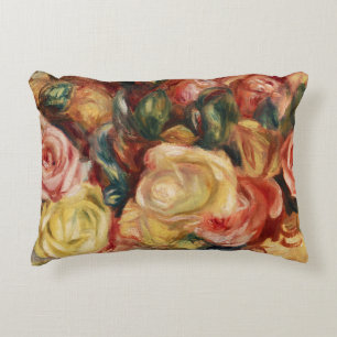 Roses (1912) by Pierre-Auguste Renoir Accent Pillow