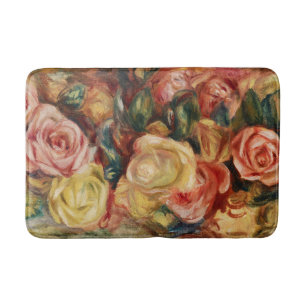 Roses (1912) by Pierre-Auguste Renoir Bath Mat