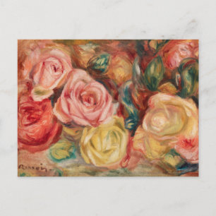 Roses (1912) by Pierre-Auguste Renoir Fine Art Postcard