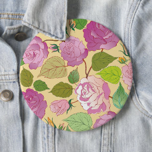 Roses 19 6 inch round button