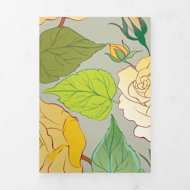 Roses 1 Tri-Fold holiday card (Cover)