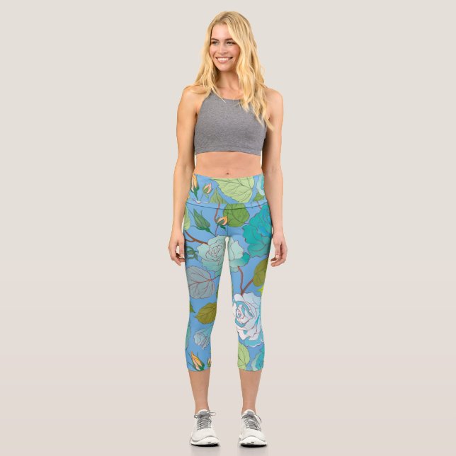 Roses 23 capri leggings (Front)