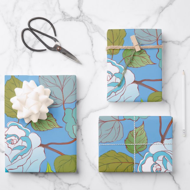 Roses 23 wrapping paper sheet (Front)