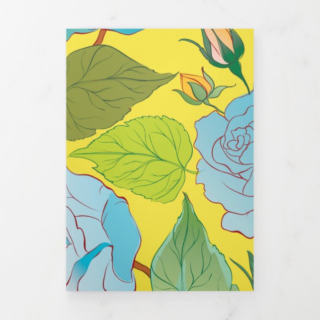 Roses 24 Tri-Fold holiday card (Cover)