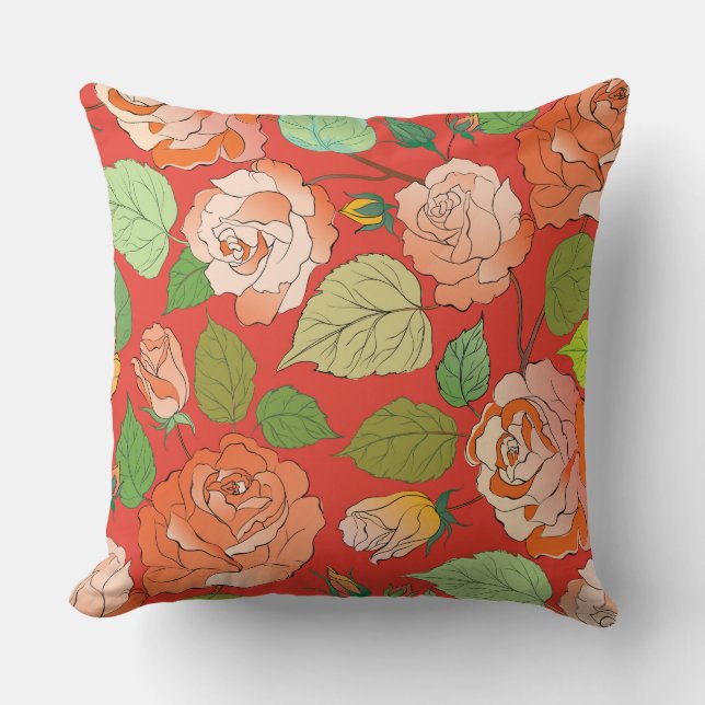 Roses 26 throw pillow (Front)