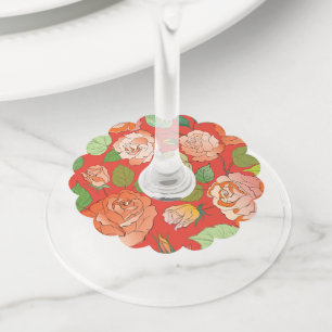 Roses 26 wine glass tag