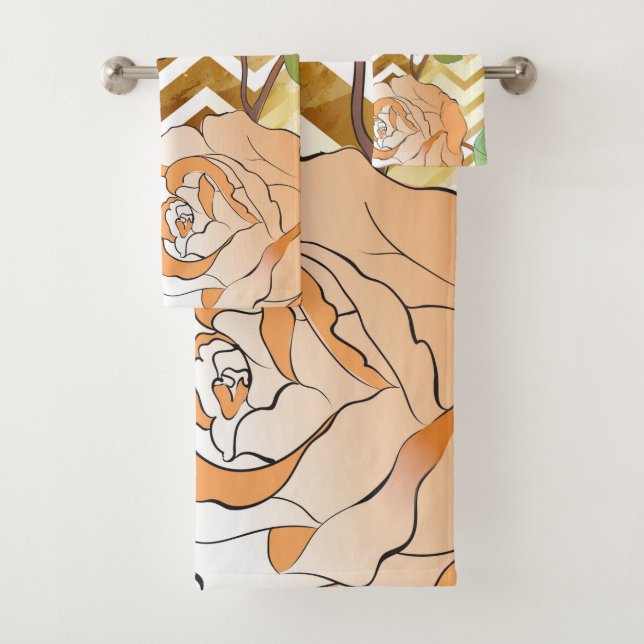 Roses 28 bath towel set (Insitu)