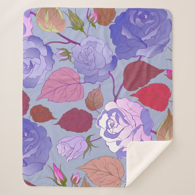 Roses 29 sherpa blanket (Front)