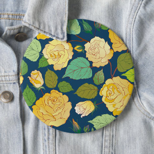 Roses 2 6 inch round button