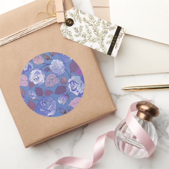 Roses 32 classic round sticker (Gifting)