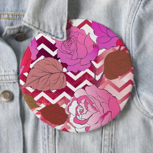 Roses 33 6 inch round button