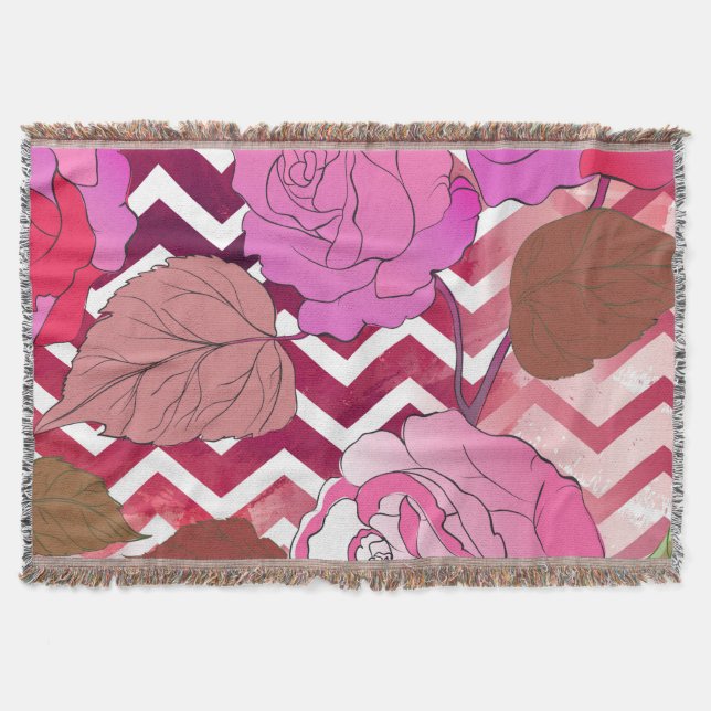 Roses 33 throw blanket (Front)