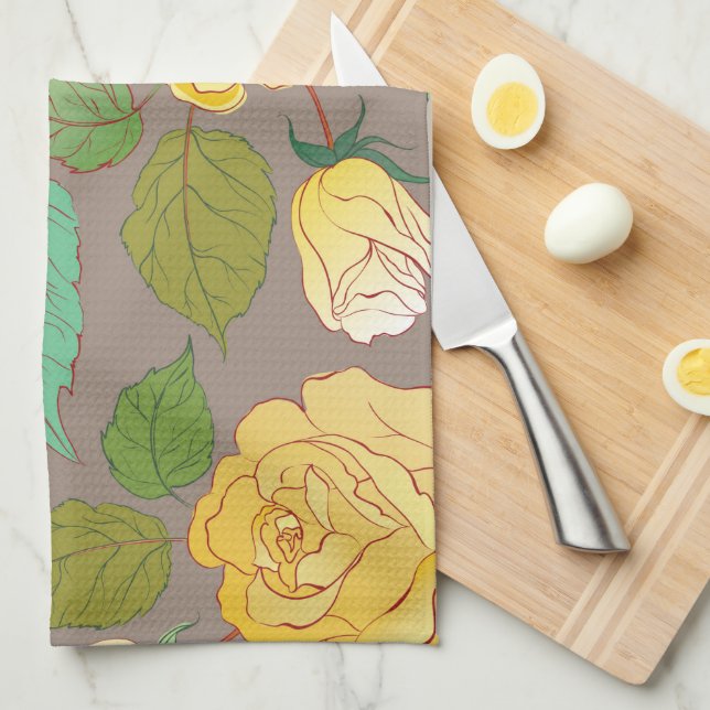 Roses 3 kitchen towel (Quarter Fold)