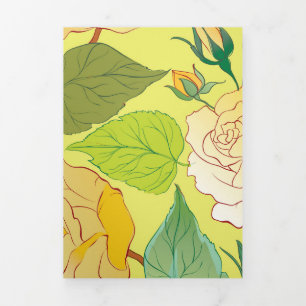 Roses 4 Tri-Fold holiday card