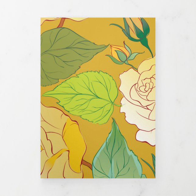 Roses 7 Tri-Fold holiday card (Cover)