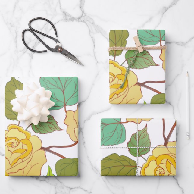 Roses 9 wrapping paper sheet (Front)