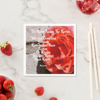 Roses Among the Thorns Paper Napkin