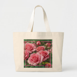Roses and a Cool Jean Pocket Tote